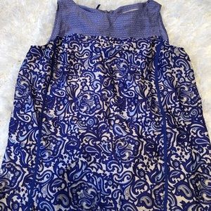Blue/White Paisley Tank Top